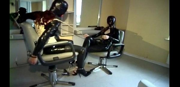  Two sexy girls in latex getting naughty